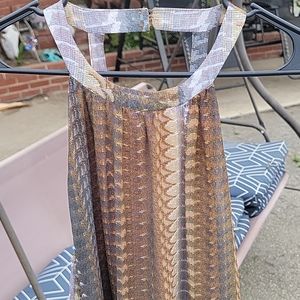 BAR III sz L sheer floor length dress